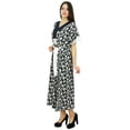 thumbnail image 4 of Bimba Womens Floral Long Caftan Polyester Cover Up Lace Maxi Kaftan With Belt Black Dress, 4 of 6
