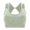 thumbnail image 6 of OSOLU Medium Impact Sports Bras For Women Workout Crop Tops With Removable Pads Yoga Racerback Bra Workout Sports High Support Comfortable Bralettes Green L, 6 of 8