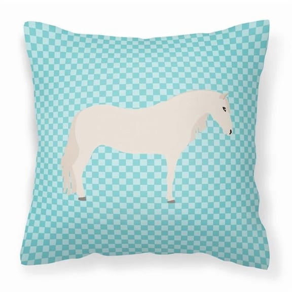 Paso Fino Horse Blue Check Fabric Decorative Pillow