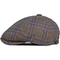 thumbnail image 5 of CoCopeaunts Beret Hats for Men 6 Panels Octagonal Newsboy Cap Retro Plaid Artist Painter Beret Hat Ivy Cap Autumn Winter Hat, 5 of 7