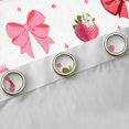 thumbnail image 4 of Erosebridal Strawberry Bow Blackout Curtains Set of 2 (52x84 Each) for Girls, Cute Pink Strawberry Ribbon Window Curtains, 4 of 6