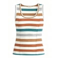 thumbnail image 3 of Women's Casual Sleeveless Tank Top Wide Neck Ribbed Slim Fit Summer Blouse, 3 of 4