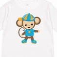 thumbnail image 4 of Inktastic Cute Monkey, Brown Monkey, Jungle Animals, Safari Boys Long Sleeve Toddler T-Shirt, 4 of 5