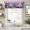 Pink Purple Sky Blue, variant on Purple Lavender Farmhouse Short Window Curtain Valances, Spring Country Oil Painting Butterfly Flower Rod Pocket Kitchen Valances for Living Room Bedroom Bathroom Cafe 42" x 18"