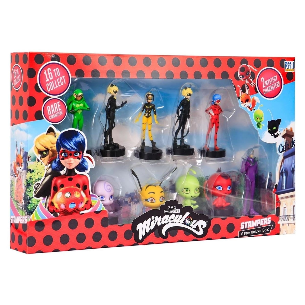 Miraculous Ladybug Stamps 12pk Cat Noir Marinette Tikki Party