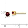 thumbnail image 2 of Primal Gold 14K Yellow Gold 4mm Garnet Earrings, 2 of 4