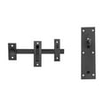 thumbnail image 3 of Renovators Supply Door Lock Latch 7" Black Iron Norfolk Thumb Door Latches Two Sided Colonial Locks w/Screws, 3 of 10
