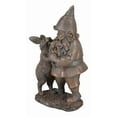thumbnail image 3 of Whimsical Mr Gnome Dancing With Hare Rabbit Fairy Garden Figurine Decor Accent, 3 of 9