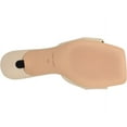 thumbnail image 4 of Nine West Knot 3 Dark Cream Slip On Squared Open Toe Kitten Heeled Sandals (Dark Cream, 9), 4 of 6