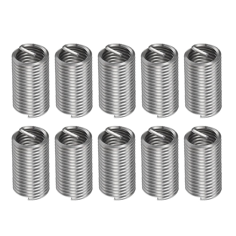 10 Pcs 304 Stainless Steel Metric M14x2.0x3D Wire Thread Inserts Steel