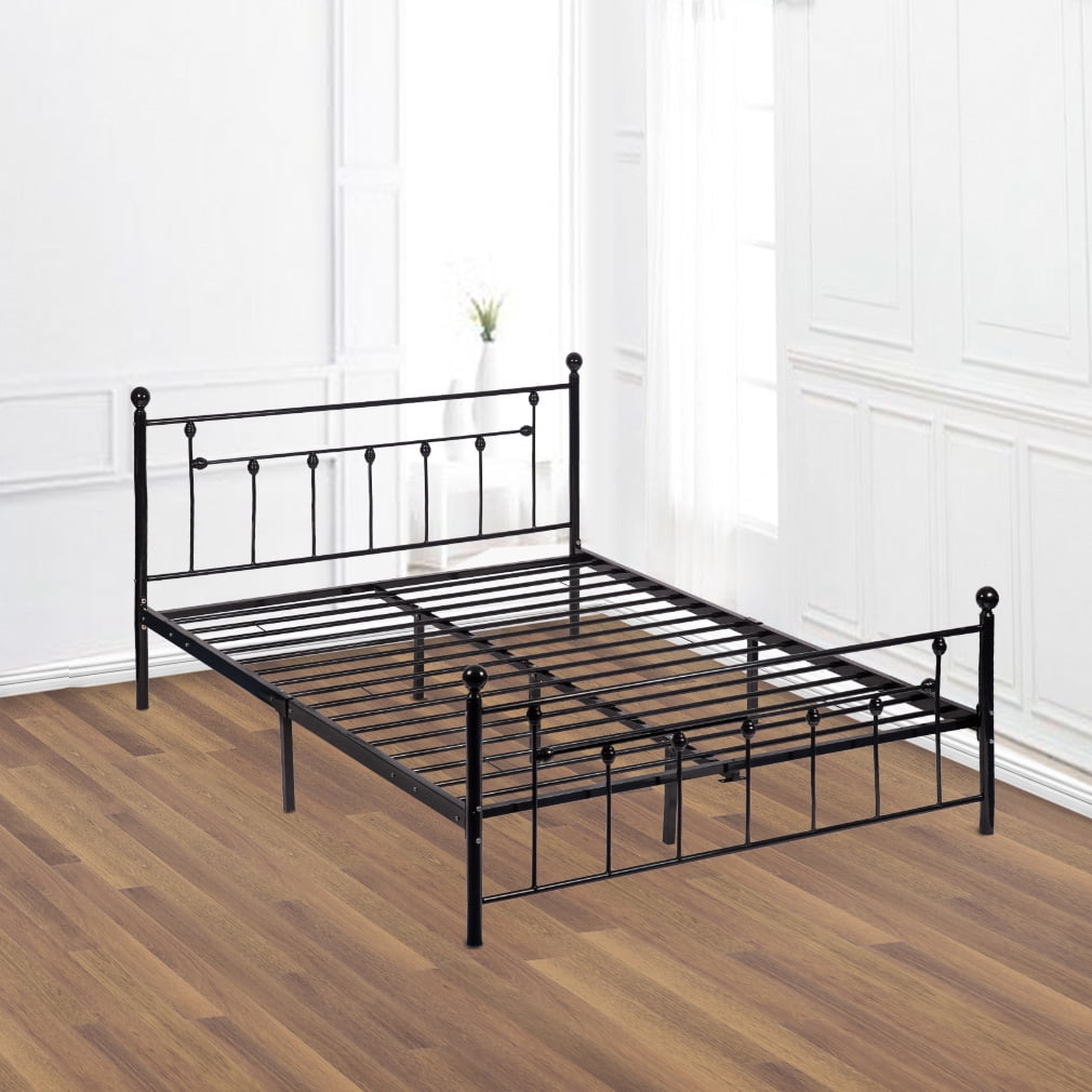 Bed Frame Metal Platform Bed Base Mattress Foundation Frame Heavy Duty