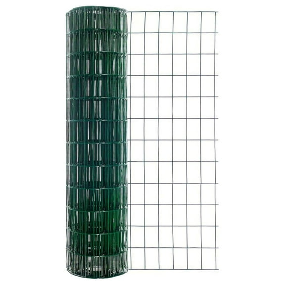 Point 36 Inches x 50 Feet 16-Gauge Green Vinyl Coated Garden Fence with 3 x 2-Inch Openings - 100050546