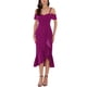thumbnail image 1 of INSPIRE CHIC Vestidos de Fiesta para Mujeres con Tirantes Espagueti, Vestido Midi con Volantes para Invitadas de Boda, Color Púrpura, 1 of 6