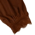thumbnail image 2 of Shirts for Women Trendy Velvet Turtleneck Lace Blouse, Long Sleeve Slim Elegant Top Women's Tops, Tees & Blouses1 PC, 2 of 4