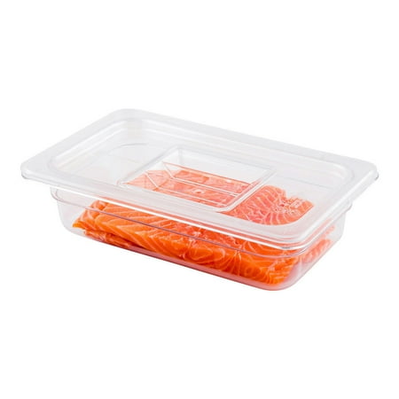 Cold Food Storage Container - Cold Food Pan Lid - Plastic Cold Food Storage Container Lid - 1/4 Size - Clear - 1ct Box - Met Lux