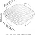 thumbnail image 2 of 1PC 304 Stainless Steel Dehydrator Rack Square Air Fryer Rack Multipurpose Square Air Fryer Accessory for Universal Kitchen Use, 2 of 6
