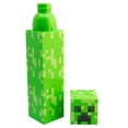 thumbnail image 4 of Botella Cuadrada de Plástico, Diseño Creeper Minecraft, Tapa Tipo Rosca, 650 mililitros, Verde, 4 of 4