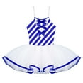 thumbnail image 3 of Miutii Kids Girls Straps Striped Ballet Dance Ice Skating Leotard Tutu Dress Christmas Performance Clothes Blue 12, 3 of 7