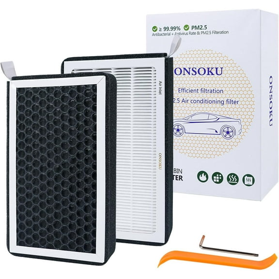 ModelY Model3 Cabin Air Filter HEPA Air Filter with Activated Carbon Air Conditioning Filter (set of 2) For Tesla Model Y Model 3 2016-2025 Accessories