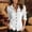 White, variant on Women's Cotton Linen Slim Fit Button Down Shirt Roll-Up Long Sleeve Casual Blouse with Chest Pockets