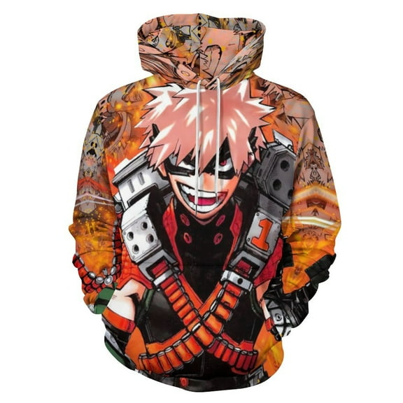My Hero Academia Unisex Sweatshirts Loose Pullover Sweater Hooded Hoodie 3D Printing Jacket Winter Fall Clothes S