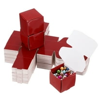 1.6x1.6x1.6" Small Gift Boxes Bulk with Lid, 100 Pack Mini Square Cardboard Paper Present Box for Jewelry, Candy, Red