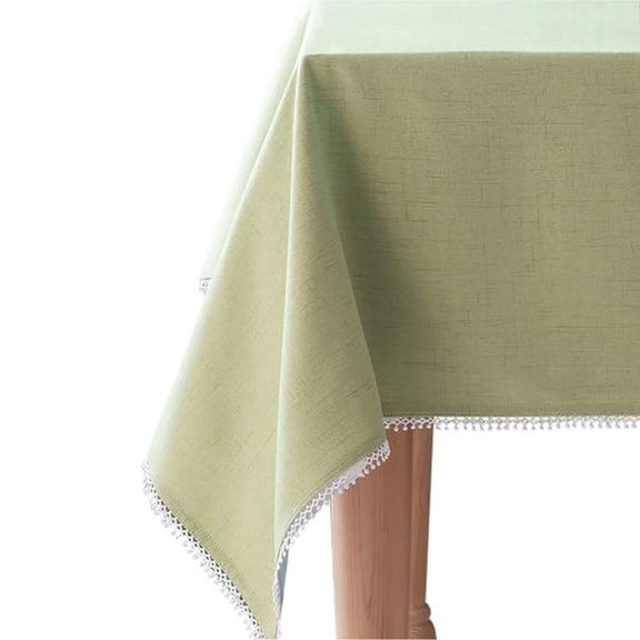 Lenox French Perle Solid Round Tablecloth, Pistachio, 70"
