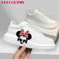 thumbnail image 5 of Zapatos de pareja de Mickey y minnie para hombre y mujer, zapatillas de plataforma informales, planos de kateboarding, graffiti 3D, 5 of 5