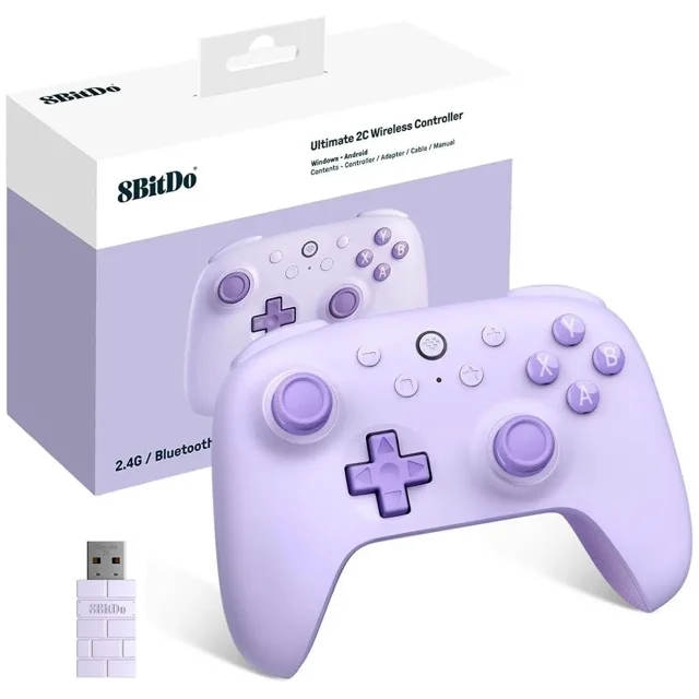 8Bitdo Ultimate 2C Wireless Controller for Windows PC and Android, Gamepad with 1000Hz Polling Rate, Remappable L4/R4 Bumpers, Rumble Vibration and Turbo Function