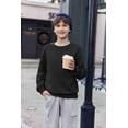 thumbnail image 4 of Arshiner Boys Sweatshirts Long Sleeve Crewneck Pullover Shirt Kids Fashion Fall Winter Sweater Size 6-14 Years Black 120, 4 of 7