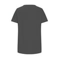 thumbnail image 5 of Puntoco Short Tops Blouses for women Clearance Women's Casual Short Sleeve Solid Ladies Round Neck Top Blouse Dark Gray L(L), 5 of 5