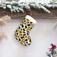 thumbnail image 6 of Balery Cute Cow Print Sunflower A Pattern Christmas Stockings with Initials, 18" Large Knit Christmas Stocking,Xmas Stocking for Kids, Holiday and Family Stocking, 6 of 7