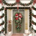 thumbnail image 6 of FastXmas 2.95 x 5.9 Ft Christmas Door Cover Christmas Hanging Banner Santa Claus Wreath Jingle Bell Door Curtain Xmas Pendant Cover Christmas Door Decor for House Wall Background Cloth Holiday Party, 6 of 6