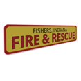 thumbnail image 3 of Fire & Rescue Location Novelty Sign, Metal Wall Decor - 4x18 inches, 3 of 4