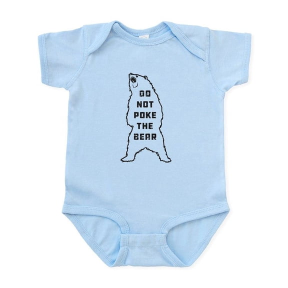 CafePress - Do Not Poke The Bear Baby Light Bodysuit - Baby Light Bodysuit, Size Newborn - 24 Months