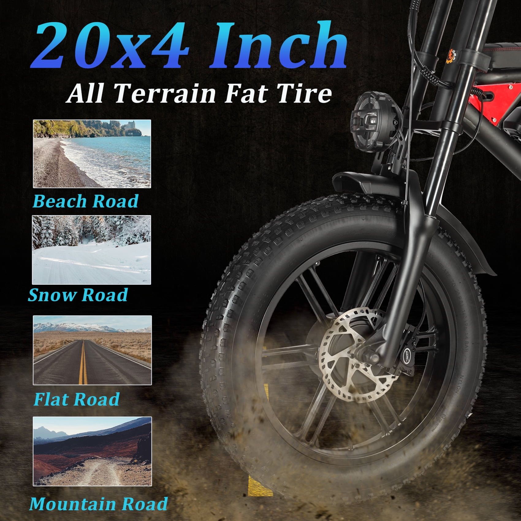 Nexusrider 2000W Dual Motor Electric Bike,   35MPH 20inch Fat Tire Ebike, Long-Range All Terrain Moutain E-Bikes for Adults