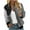 Gray, variant on QATAINLAV Bomber Jacket for Women Geometric Print Baseball Jacket Lightweight Zip Up Long Sleeve Casual Coat 2024 Fall Trendy Outwear with Pockets 50% Percent off Deals Today Pink S