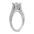 thumbnail image 6 of 14K White Gold Ring Band Engagement Semi Mount Peg Set center Stone Mounting Diamond Round, 6 of 7