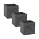 thumbnail image 1 of 3 Cubos De Almacenamiento Contenedores Cuadrados Con Asas Grises, 1 of 5