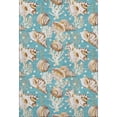 thumbnail image 2 of Addison Rugs Mayfield Washable Coastal Shells Aqua Rectangle Rug, 8' x 10', 2 of 6