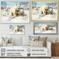 thumbnail image 4 of Designart "Winter Scenery Polar Bears in Snow II" Animals Framed Wall Art Decor - Modern Farmhouse Blue Bear Hallway Framed Wall Art Decor, 4 of 6