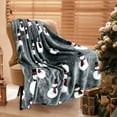 thumbnail image 6 of Neoyler Throw Blanket for Couch Fleece Throw Blanket with Reindeer Snowflake Print Cozy Soft Winter Warm Flannel Sofa Cover for Vacation Home Decor 27.5x39.4in Black, 6 of 7