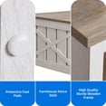 thumbnail image 5 of Dextrus Farmhouse Coffee Tables with Storage, Square Wood Center Table for Living Room, Oak, 5 of 6