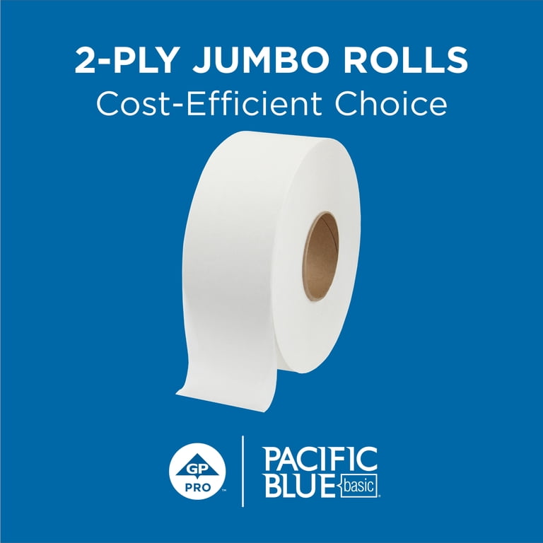 Georgia-Pacific Blue Select™ 2-Ply Jumbo Toilet Paper, 13728, 8