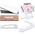 thumbnail image 4 of Mouliraty 16 DIY Name Tags Blank ID Name Blank Badges With Rounded Pins Personalized Chemical, 4 of 8