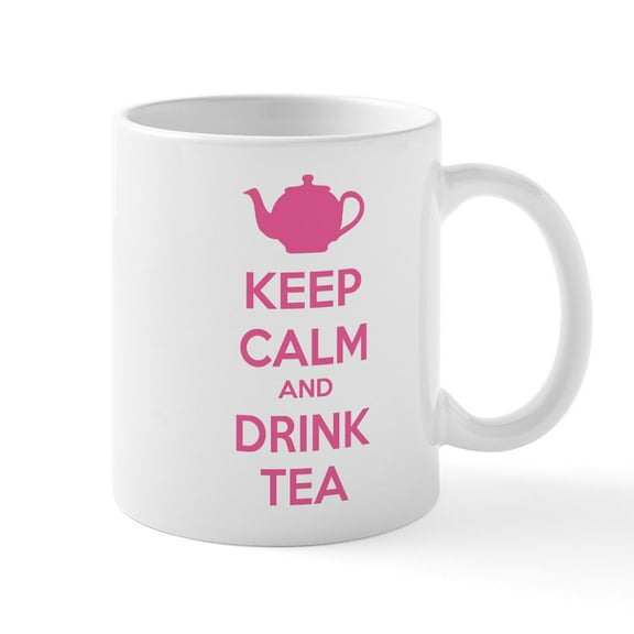 CafePress - Keep Calm And Drink Tea Mug - 11 oz Ceramic Mug - Novelty Coffee Tea Cup