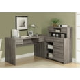 thumbnail image 4 of Contemporary Home Living 62.75" Mink Gray Contemporary L-Shaped Computer Desk, 4 of 4