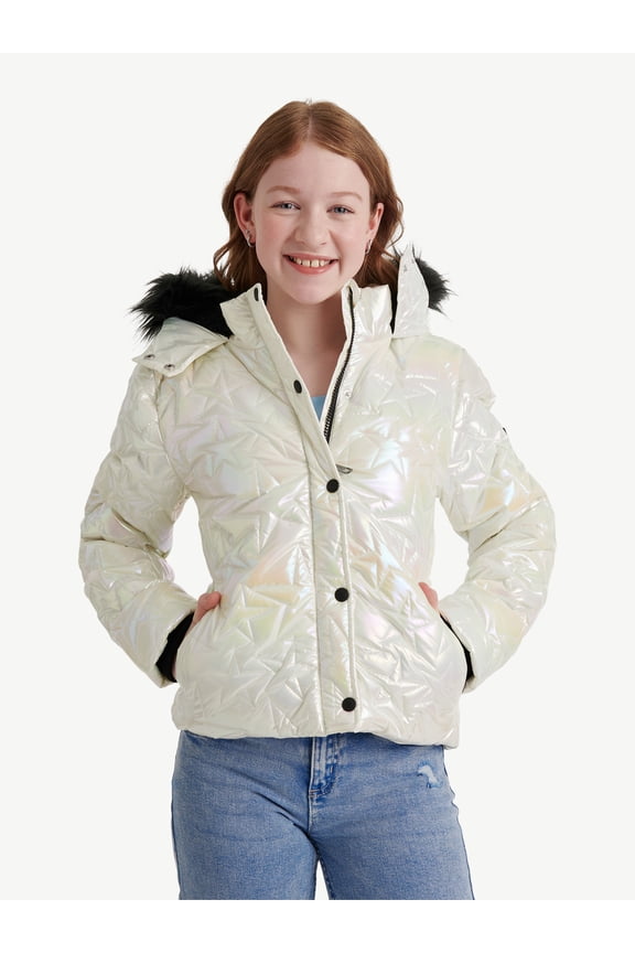 Girl's Star Puffer Bomber, Sizes XS - XL