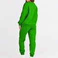 thumbnail image 2 of XFLWAM Women's Two Piece Outfits Long Sleeve Crewneck Sweatsuit with Jogger Pants Lounge Sets with Pockets Green L, 2 of 7