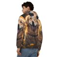 thumbnail image 4 of Naloa Sunset Daisy Dog Men’s Hoodies, Zip up Hoodie, Sweatshirts,Hoodies for Men Sizes S-3XL-X-Large, 4 of 5